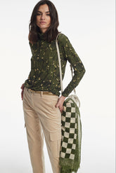 PRINT KNIT BORGO TOP